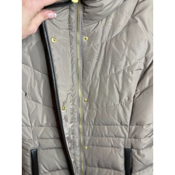 Cole Haan Women's Hidden Hood Puffer Coat in Cashew Size Small 2-6 MSRP $298 - Picture 6 of 10